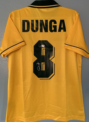 Dunga signed jersey yellow - signed, #8